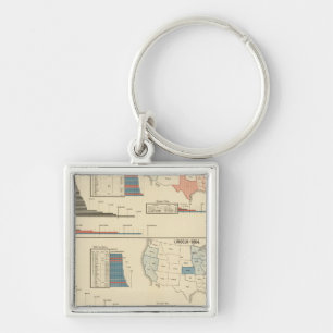 Presidentiële verkiezingen 1860-1868 sleutelhanger