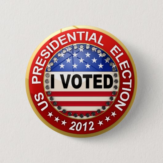 Presidentiële verkiezingen 2012 Ik heb gestemd Ronde Button 5,7 Cm (Voorkant)