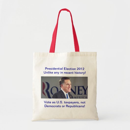 Presidentiële verkiezingen 2012 Romney Foto Bag Tote Bag (Voorkant)