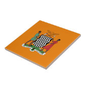 Presidentiële vlag van Zambia Tegeltje (Zijkant)