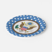 Presidentiële zegels personaliseren papieren bordje (Gekanteld)