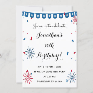 President's Day Birthday nodigen uit tot patriotti Kaart