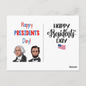 Presidents Day Briefkaart (Achterkant)
