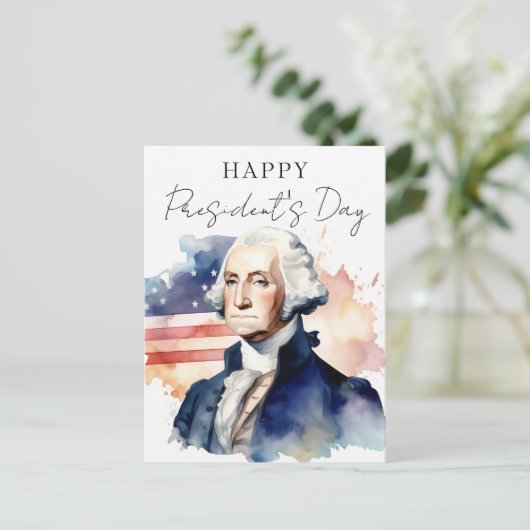 President's Day George Washington Business Feestdagenkaart (Staand voorkant)