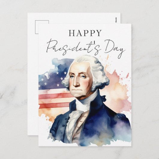 President's Day George Washington Business Feestdagenkaart (Voorkant / Achterkant)
