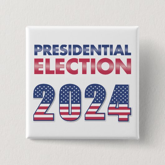 Presidentsverkiezingen 2024 vierkante button 5,1 cm (Voorkant)