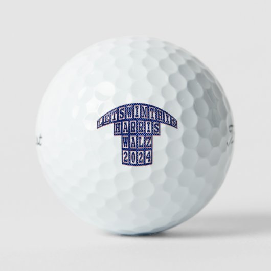Presidentsverkiezingen Harris Walz 2024 Golfballen (Voorkant)