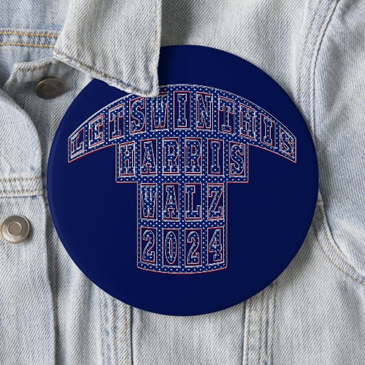 Presidentsverkiezingen Harris Walz 2024 Ronde Button 6,0 Cm (In situ)
