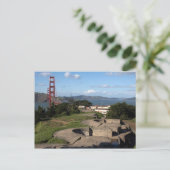 Presidio Pistool Turret and the Golden Gate Bridge Briefkaart (Staand voorkant)