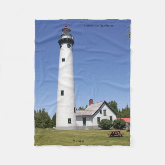 Presque Isle Lighthouse blanket Fleece Deken (Voorkant)