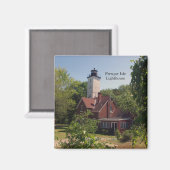 Presque Isle Lighthouse Erie magnet (Voorkant / Achterkant)