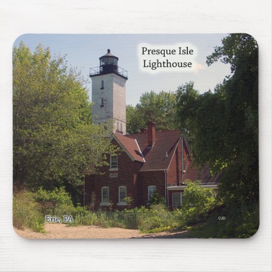Presque Isle Lighthouse Erie mousepad Muismat (Voorkant)