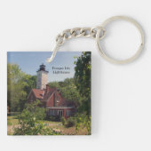 Presque Isle Lighthouse Erie, PA sleutelketen Sleutelhanger (Achterkant)