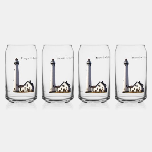 Presque Isle Lighthouse kan glas (Voorkant)