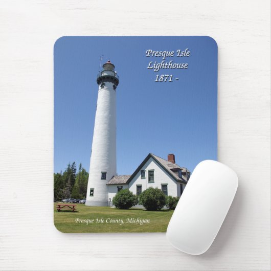 Presque Isle Lighthouse mousepad Muismat (Met muis)