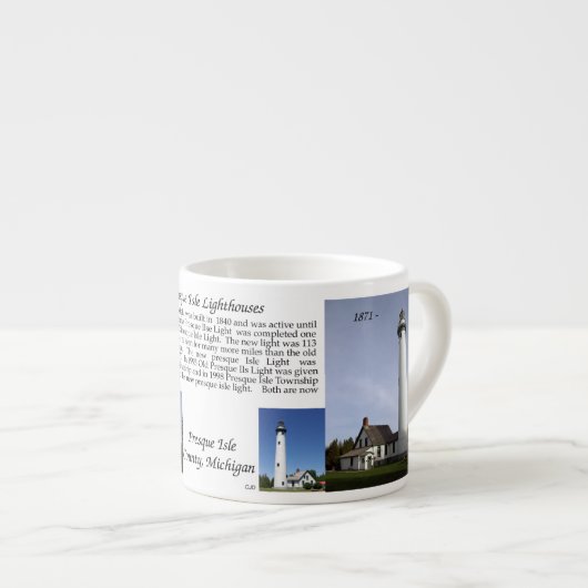 Presque Isle Lighthouses espresso mok (Voorkant rechts)