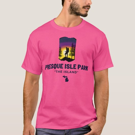 Presque Isle Park Marquette Michigander Michigan H T-shirt (Voorkant)