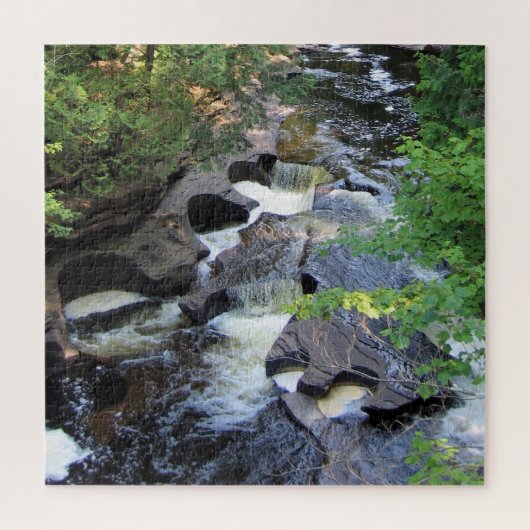 Presque Isle River - Michigan - 20x20 - 676 pc Legpuzzel (Verticaal)