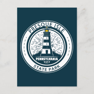 Presque Isle State Park Pennsylvania Badge Briefkaart
