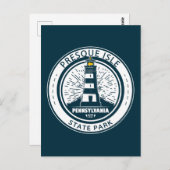 Presque Isle State Park Pennsylvania Badge Briefkaart (Voorkant / Achterkant)