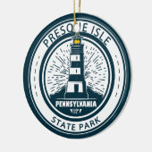 Presque Isle State Park Pennsylvania Badge Keramisch Ornament (Links)