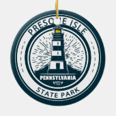 Presque Isle State Park Pennsylvania Badge Keramisch Ornament (Achterkant)