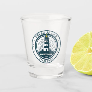 Presque Isle State Park Pennsylvania Badge Shot Glas