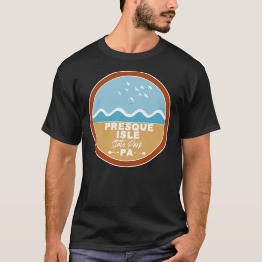 Presque Isle State Park Pennsylvania - Retro PA La T-shirt (Voorkant)