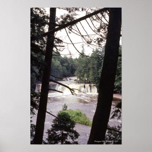 Presque Isle Waterfall 1981 Porcupine Mountains Poster (Voorkant)