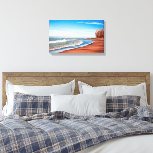Presque Isle Winter Canvas Afdruk (Insitu (Slaapkamer))