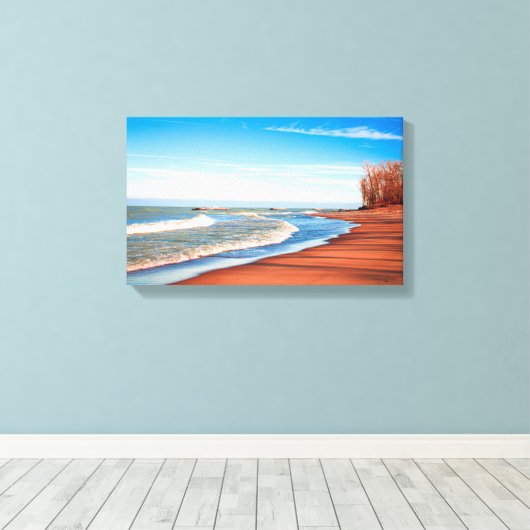 Presque Isle Winter Canvas Afdruk (Insitu (Houten vloer))