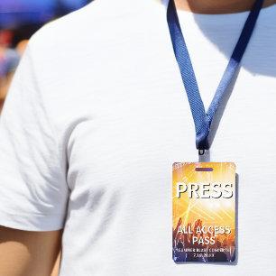 PRESS All Access Pass Concert Evenement Badge