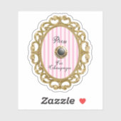 Press For Champagne Pink Gold Baroque Luxury Frame Sticker (Vel)