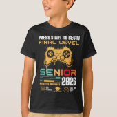 Press Start To Begin Final Level Senior 2026 Gamer T-shirt (Voorkant)