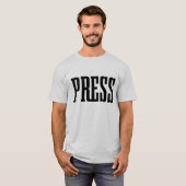 Press Two Sided for Reporters Journos News Crew T-shirt (Voorkant volledig)