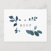 Pressed Botanical RSVP Postcard with Meal Choice Uitnodiging Briefkaart (Voorkant)