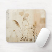 Pressed Flowers and Grass Mouse Pad Muismat (Met muis)
