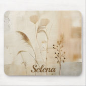 Pressed Flowers and Grass Mouse Pad Muismat (Voorkant)