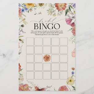 Pressed Flowers Bruids Bingo spel