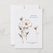 Pressed Flowers Bruiloft Dank u kaart (Voorkant)