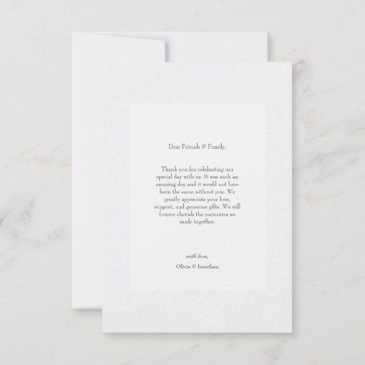 Pressed Flowers Bruiloft Dank u kaart (Achterkant)