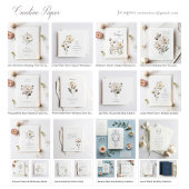 Pressed Flowers Bruiloft Dank u kaart