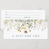 Pressed Flowers Cadeaubon (Voorkant / Achterkant)