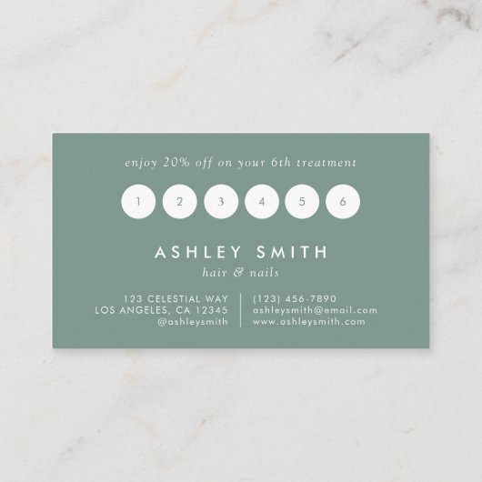 Pressed Flowers Loyalty Kaart (Achterkant)