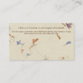 Pressed Flowers Papier Stijl Visitekaartje (Achterkant)