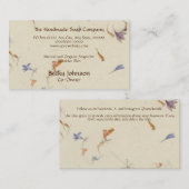 Pressed Flowers Papier Stijl Visitekaartje (Voorkant / Achterkant)