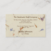 Pressed Flowers Papier Stijl Visitekaartje (Voorkant)