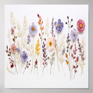 Pressed Flowers Poster