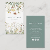 Pressed Flowers Social Media Visitekaartje (Voorkant / Achterkant)