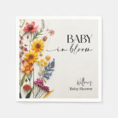 Pressed Flowers Wildflower Boho Baby shower Servet (Voorkant)